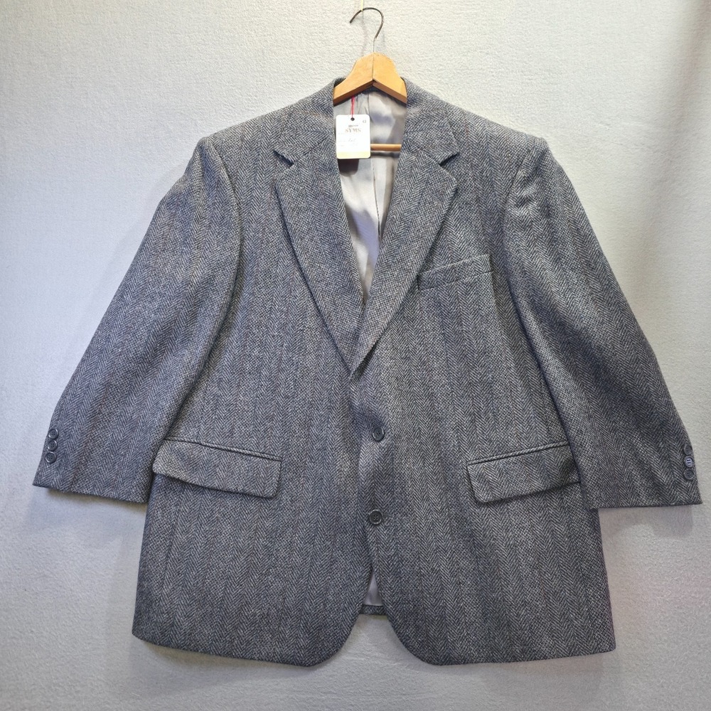 Rafael Men's‎ 100% Wool Gray Sports Coat / Blazer Size Portly 43S NWOT